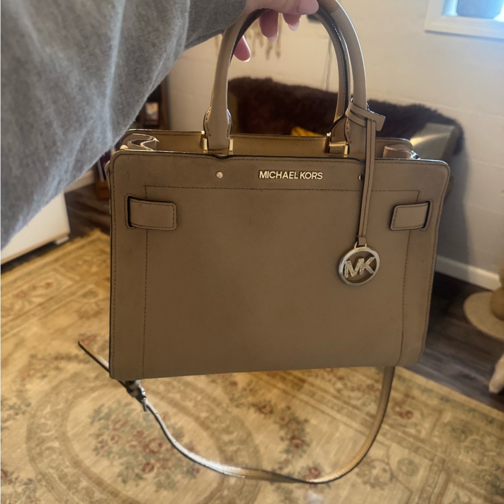 Michael Kors Beige Satchel